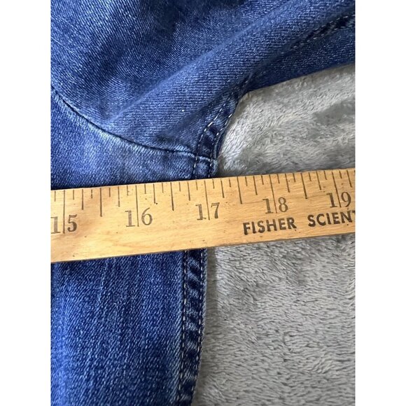 Levis Jacket Womens Size Medium Blue Denim Medium Wash Trucker Button Retro - Picture 8 of 10